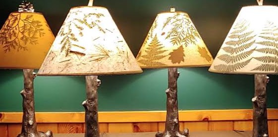 Handmade Lamps Shades With Leaves, Handmade Lamp Shades